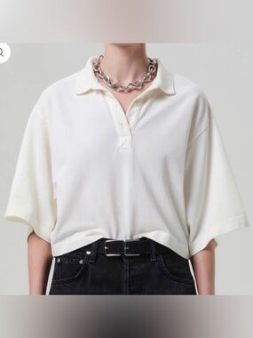 Citizens Of Humanity Cream Short-Sleeve Polo Shirt